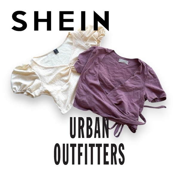 2 Crop Tops Urban Outfitters and Shein Size Small - Picture 1 of 11
